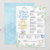 Hot Air Balloon Baby Wat zit er in je portemonnee  Kaart (Voorkant / Achterkant)