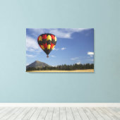 Hot Air Balloon bij Wanaka, Zuid-eiland, New Canvas Afdruk (Insitu (Houten vloer))