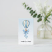 Hot Air Balloon Boy Baby Shower Books for Baby Informatiekaartje (Staand voorkant)
