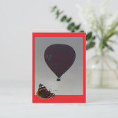 Hot Air Balloon Butterfly DIY Briefkaart (Staand voorkant)