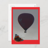 Hot Air Balloon Butterfly DIY Briefkaart (Voorkant / Achterkant)