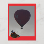 Hot Air Balloon Butterfly DIY Briefkaart (Voorkant)