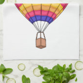 Hot air balloon cartoon illustration theedoek (Gevouwen)