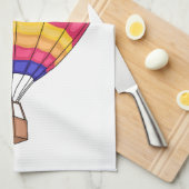 Hot air balloon cartoon illustration theedoek (Quarter Fold)