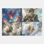 Hot Air Balloon Designs & Steampunk  Inpakpapier Vel (Voorkant 3)