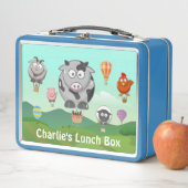 Hot Air Balloon Farm Animals Personalised (In situ)