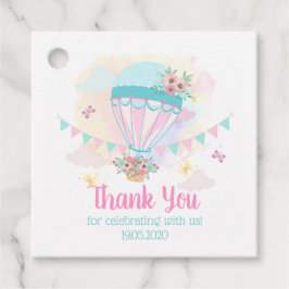 Hot Air Balloon Favor Tags / Dank u Labels