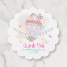 Hot Air Balloon Favor Tags / Dank u Labels
