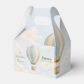 Hot Air Balloon First Birthday Favor Boxes Bedankdoosjes (Voorkant Zijde)