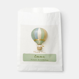 Hot Air Balloon First Birthday Thank You Favor Bag Bedankzakje