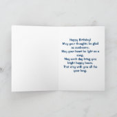 Hot Air Balloon Happy Birthday. Kaart (Binnen)