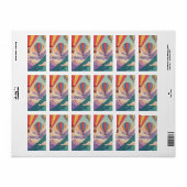 Hot air balloon mountain adventure etiket (Full Sheet)