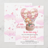 Hot Air Balloon oerwoud Animals Baby shower Kaart (Voorkant / Achterkant)