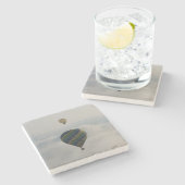 Hot Air Balloon Over Cloudy Tuscan Sky Stenen Onderzetter (Zijkant)