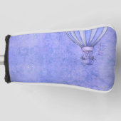 Hot Air Balloon Paper Texture - Blue Golfheadcover (Voorkant)
