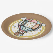 Hot Air Balloon Papieren Bordje (Gekanteld)