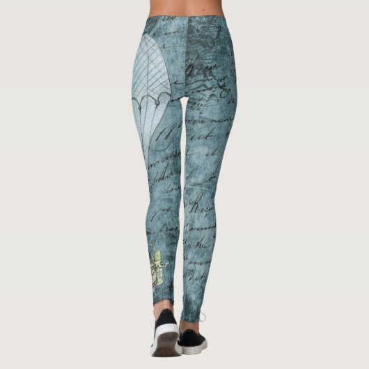 Hot Air Balloon Paris Scene Leggings (Achterkant)