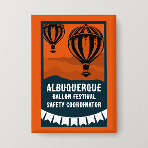 Hot Air Balloon Pilot Festival Button