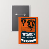Hot Air Balloon Pilot Festival Button (Voorkant / Achterkant)