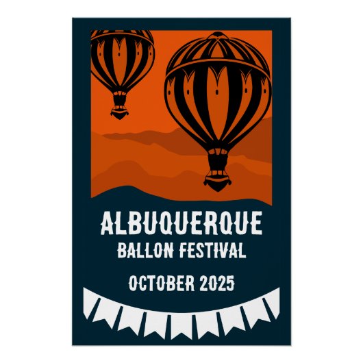 Hot Air Balloon Pilot Festival Perfect Poster (Voorkant)