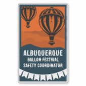 Hot Air Balloon Pilot Festival Sticker (Voorkant)