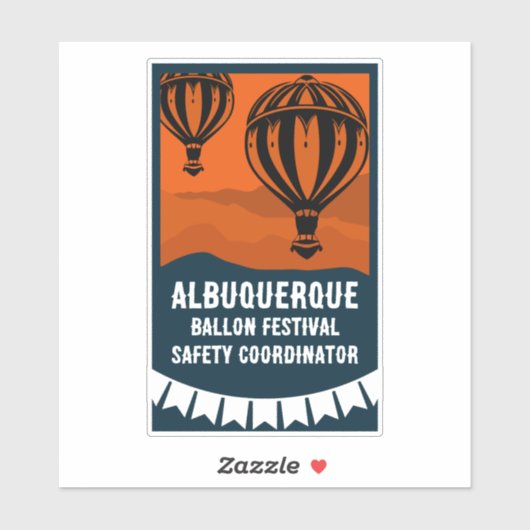 Hot Air Balloon Pilot Festival Sticker (Vel)