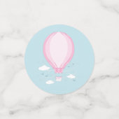 Hot Air Balloon Pink Girl Confetti (Kleine voorkant)