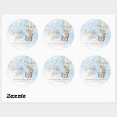 Hot Air Balloon Safari Baby shower Dank u Ronde Sticker (Vel)