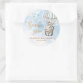 Hot Air Balloon Safari Baby shower Dank u Ronde Sticker (Tas)