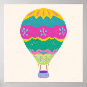 'Hot Air Balloon' uit de 'Dream To Fly' Set van 3 Poster