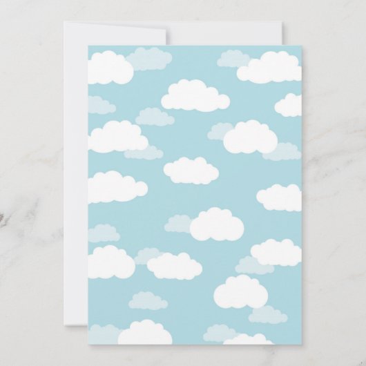 Hot Air Balloon, uitnodiging voor verjaardagsfeest (Achterkant)