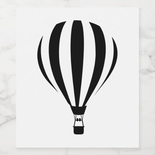 Hot Air Balloon Wijn Etiket (Enkel label)