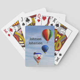 Hot Air Ballooning 3 balloons in sky  Pokerkaarten