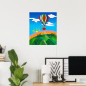 Hot Air Ballooning Folk Art Poster (Thuiskantoor)