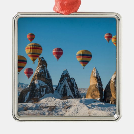 Hot Air Ballooning in Cappadocia Metalen Ornament (Voorkant)