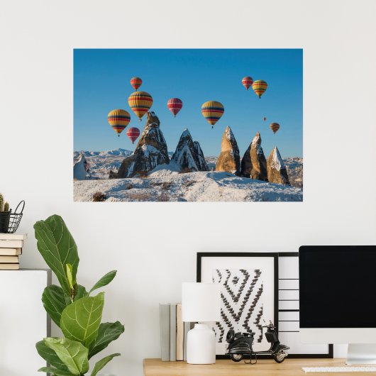 Hot Air Ballooning in Cappadocia Poster (Thuiskantoor)