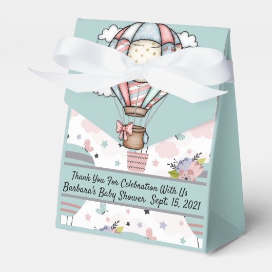 Hot Air Balloons Favor Box Bedankdoosjes (Voorkant Zijde)