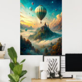 Hot Air Balloons Poster (Thuiskantoor)