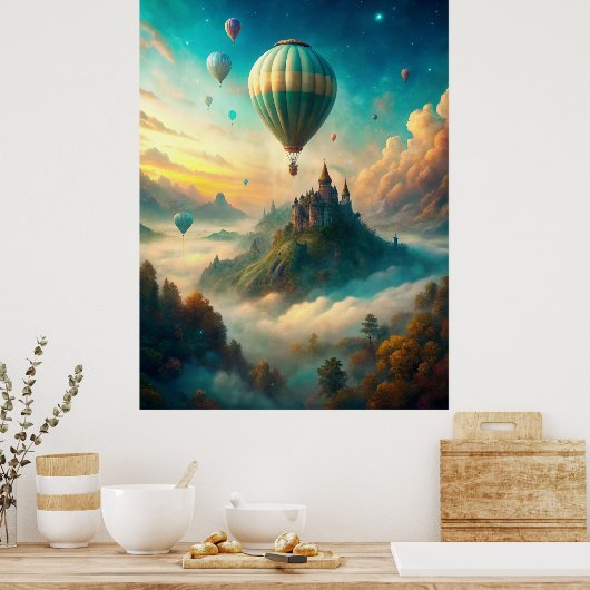 Hot Air Balloons Poster (Keuken)