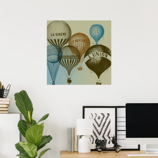 Hot Air Balloons Poster (Thuiskantoor)