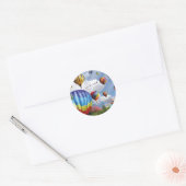 Hot Air Balloons Ronde Sticker (Envelop)