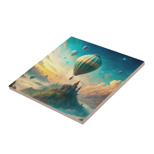 Hot Air Balloons Tegeltje (Zijkant)