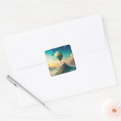 Hot Air Balloons Vierkante Sticker (Envelop)