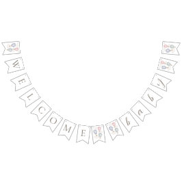 Hot Air Balloons Welcome Baby Bunting Flags Vlaggetjes