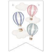 Hot Air Balloons Welcome Baby Bunting Flags Vlaggetjes (Eerste vlag)