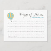 Hot Air Blue-ballonjongen woorden van Kaarten voor (Voorkant)