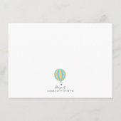 Hot Air Blue-ballonjongen woorden van Kaarten voor (Achterkant)