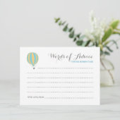 Hot Air Blue-ballonjongen woorden van Kaarten voor (Staand voorkant)