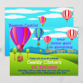 Hot Air Luchtballons 6e verjaardag Kaart (Voorkant / Achterkant)