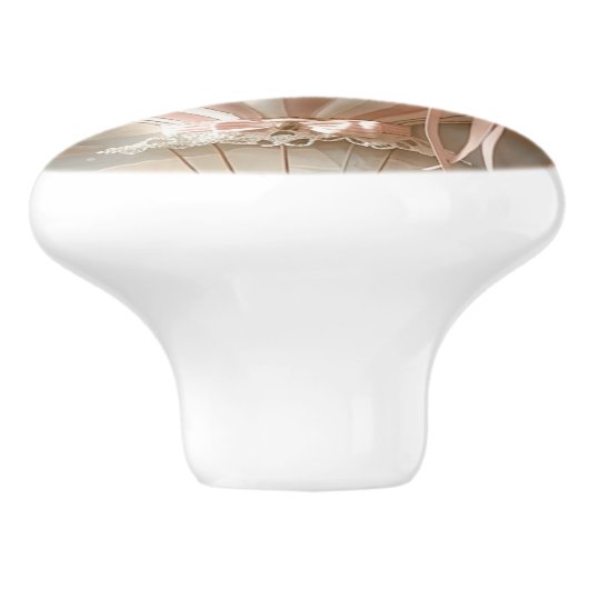 Hot Air Parisian Balloon Soft Pinks Baby Room  Keramische Knop (Zijkant)